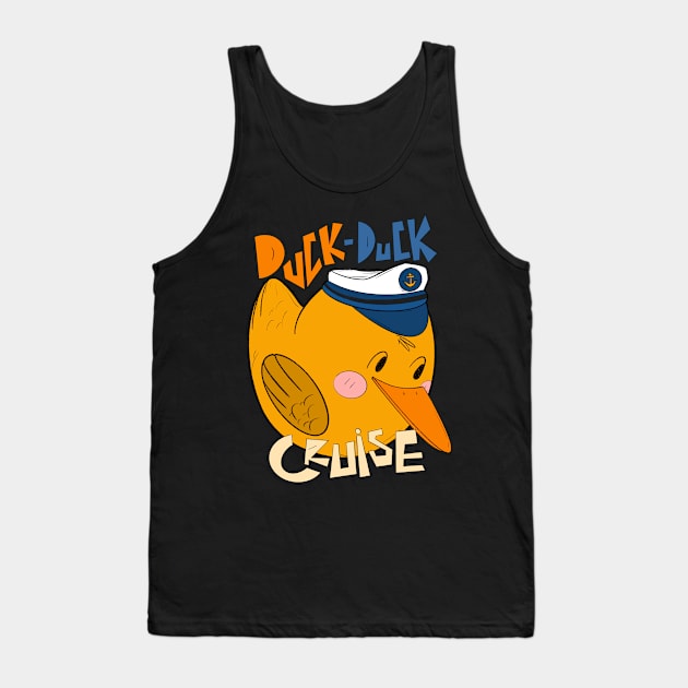 Duck Duck Cruise Funny Family Cruising Matching Group Tank Top by Lapiiin's Cute Sticker
